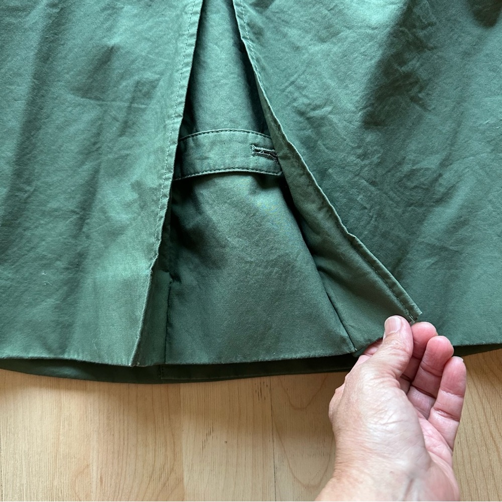 $198 J. Crew Japanese Poplin Swing jacket, green, Size 0, XS - Picture 7 of 9